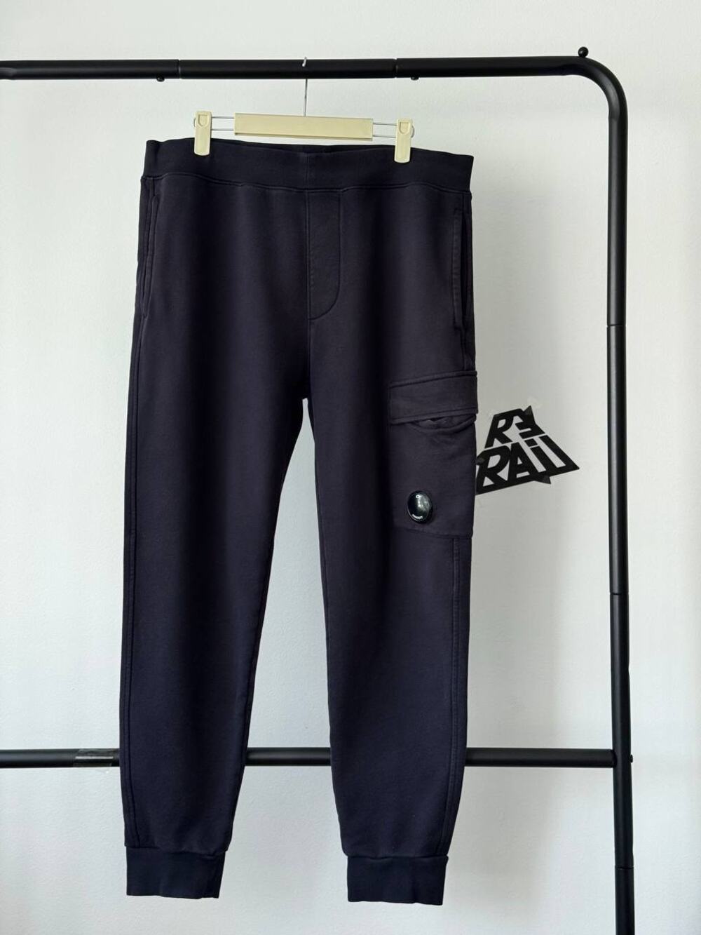 CP Company Lens Cargo Navy Sweatpants